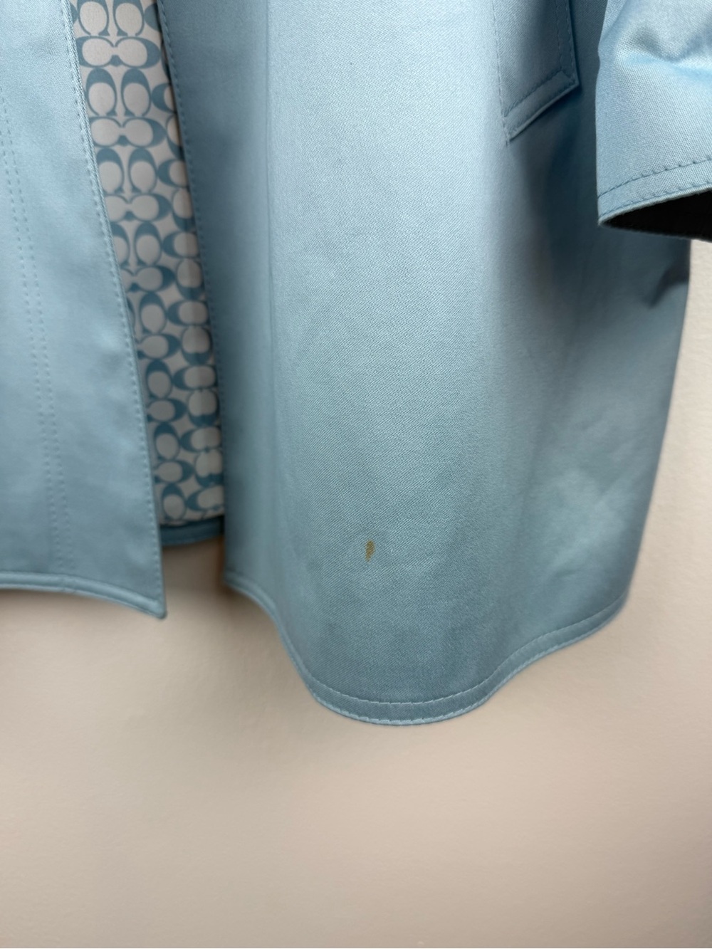 Coach Powder Blue Women's Single-Breasted Trench Coat - Picture 7 of 15